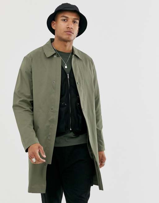 ASOS DESIGN single breasted trench coat in khaki | ASOS