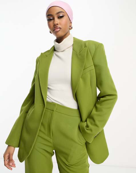 ASOS DESIGN Tall jersey suit super flare pants in summer green