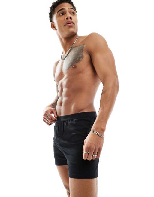 ASOS DESIGN single jersey boxers in black ASOS