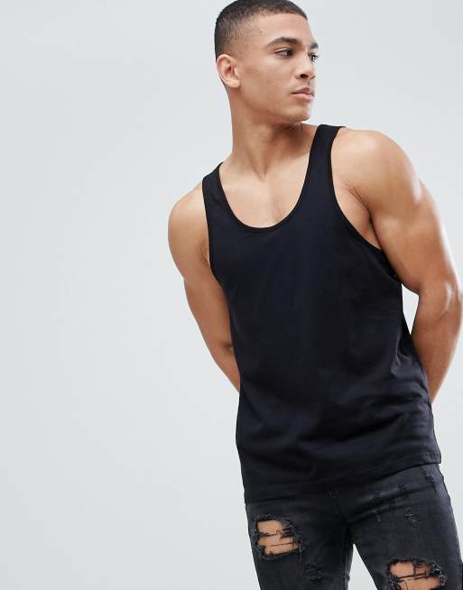 ASOS DESIGN singlet in black | ASOS