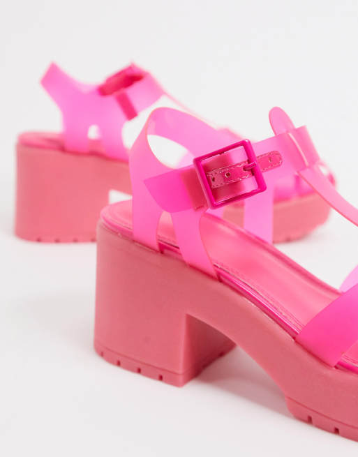 Jelly heeled sandals sale