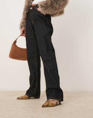 Asos Design Sissi Ring Detail Kitten Heel Shoes