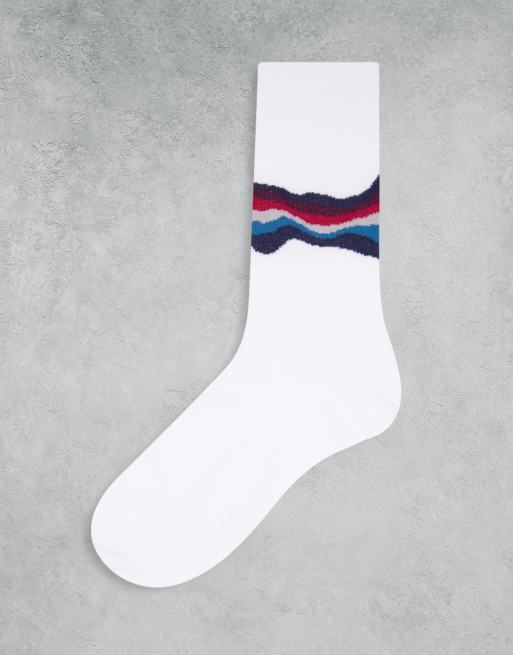 ASOS DESIGN – Skarpetki do kostki w fale w kolorach w stylu lat 70.