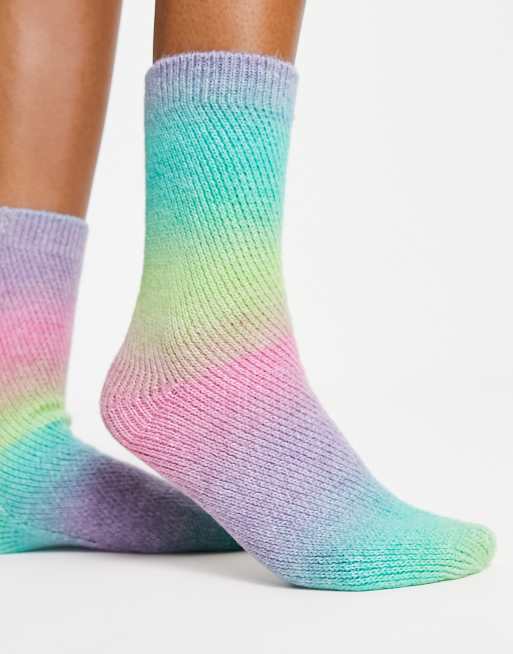 ASOS DESIGN – Skarpetki domowe z dzianiny z efektem ombre, 2 z 4