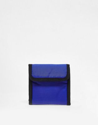 ASOS DESIGN skate wallet in cobalt textured