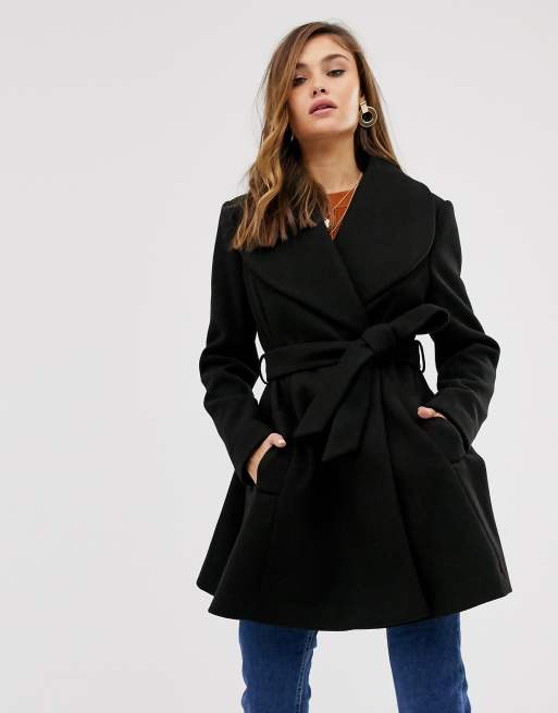 ASOS DESIGN skater belted coat | ASOS