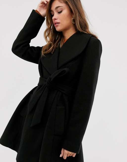 Skater belted clearance coat