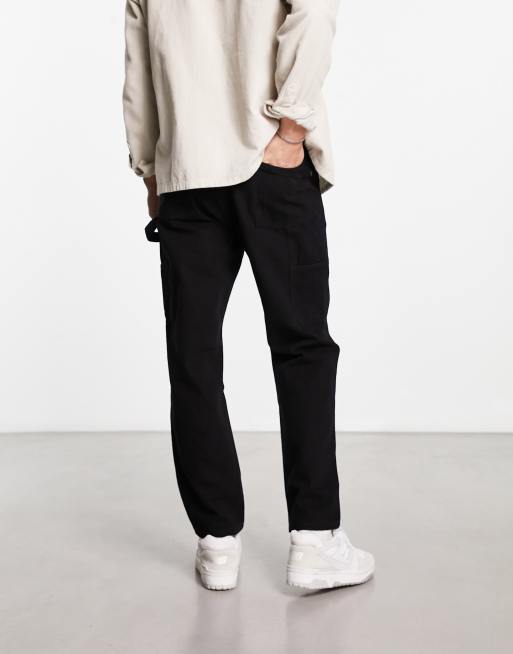 Black cargo 2024 trousers asos