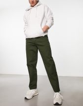 ASOS DESIGN baggy chinos in stone paper touch | ASOS