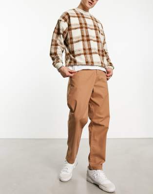 ASOS DESIGN skater chinos in rust 