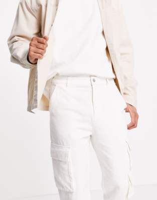 asos white cargo pants