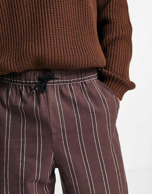ASOS Design Skater Carpenter Pants in Brown