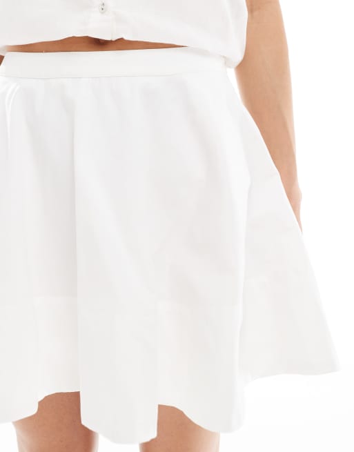 ASOS DESIGN skater mini skort in white, 5 of 5