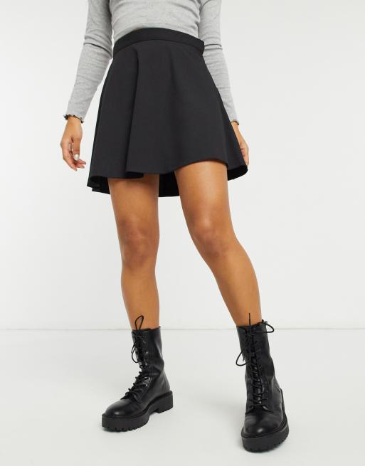 ASOS DESIGN skater skirt in black ASOS