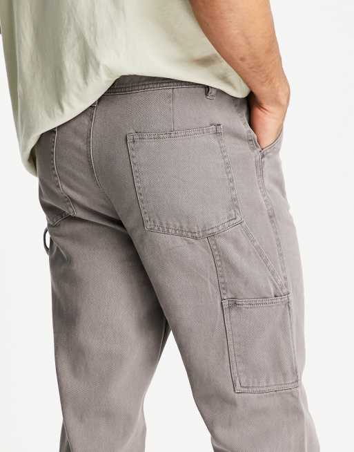 ASOS DESIGN – Skaterhose aus gewaschenem Twill mit Taschen im Zimmermanns-Stil, 4 von 4
