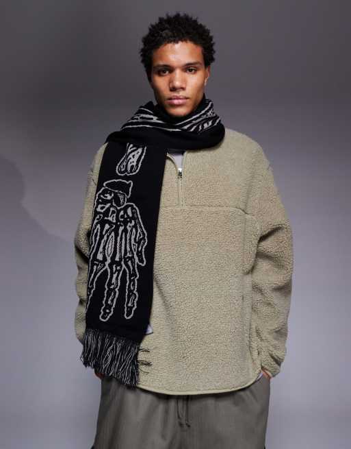 ASOS DESIGN skeleton print scarf