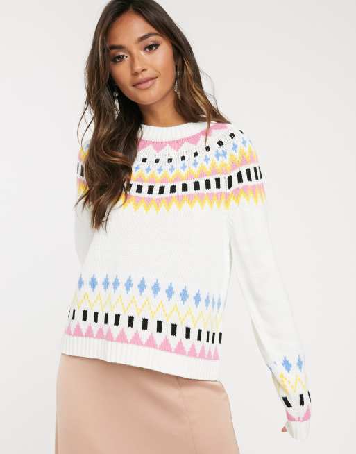 ASOS DESIGN ski pattern fairisle jumper ASOS