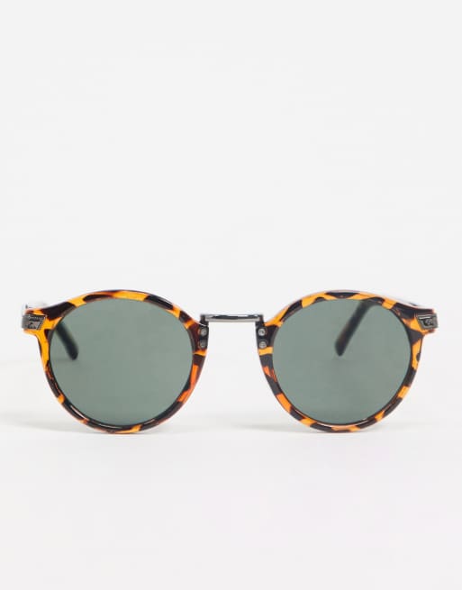 ASOS DESIGN - Skildpaddefarvede runde solbriller med røgede glas, 3 af 4