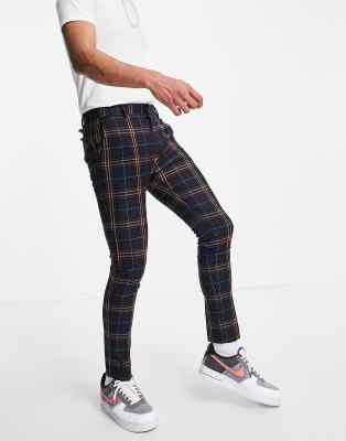 skinny checkered pants