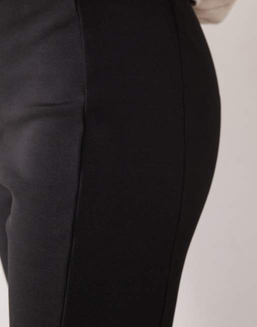 ASOS DESIGN skinny bandage pants with zip detail in black, 5 of 5