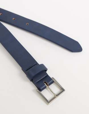skinny navy belt