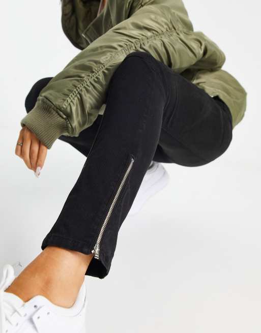 ASOS DESIGN cargo pants with elastic cuff in sage