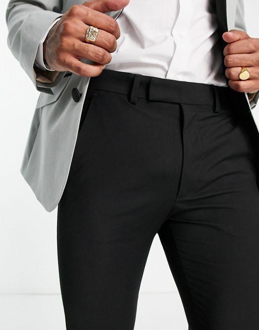 Black tuxedo suit trousers