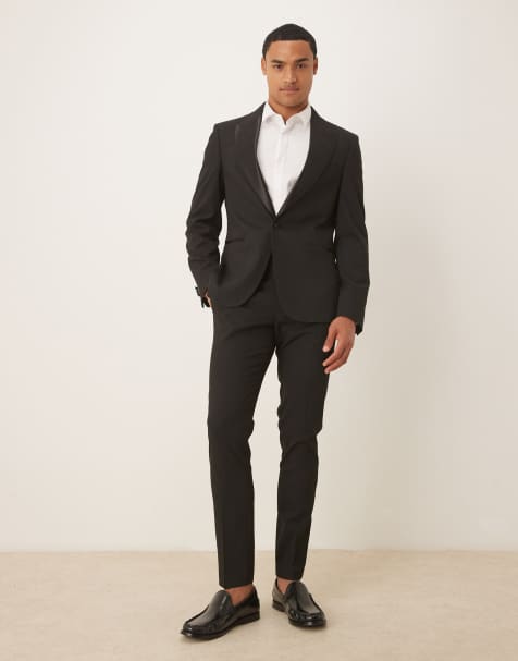 ASOS DESIGN skinny black tuxedo - view 1