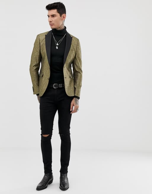 Asos on sale gold blazer