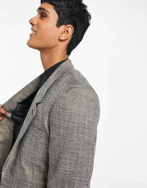 ASOS DESIGN - Skinny blazer met gouden glans en lange pasvorm, 3 van 4