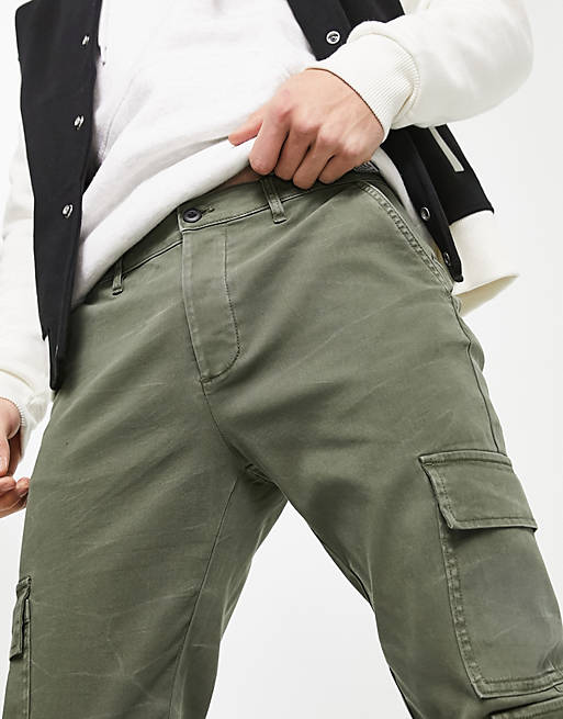 grafiek krans Persoonlijk ASOS DESIGN - Skinny broek met cargozakken in kaki | ASOS