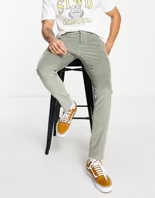 ASOS DESIGN - Skinny broek van corduroy met stretch in kaki , 4 van 4