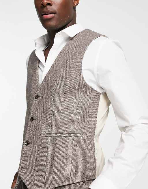 Asos tweed clearance waistcoat