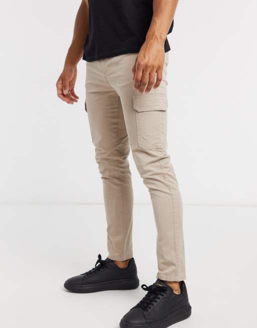 Pantalon beige skinny online hombre