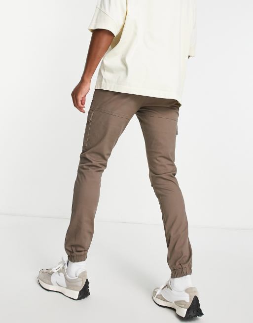 ASOS DESIGN skinny cargo trousers in khaki