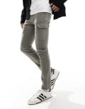 [ASOS DESIGN] ASOS DESIGN skinny cargo pants in grey W36 L32 GREY
