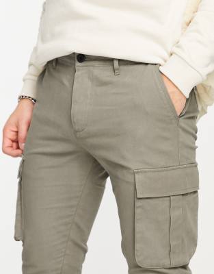 tight khaki cargo pants