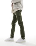 [ASOS DESIGN] ASOS DESIGN skinny cargo pants in khaki-Green W40 L32 Khaki