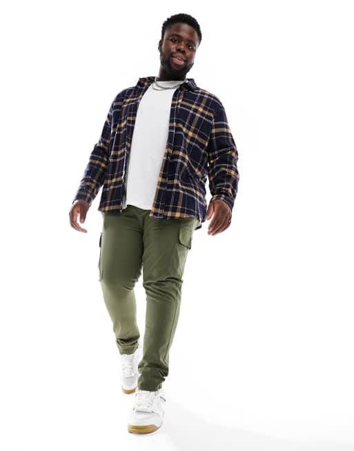 ASOS DESIGN skinny cargo pants in khaki