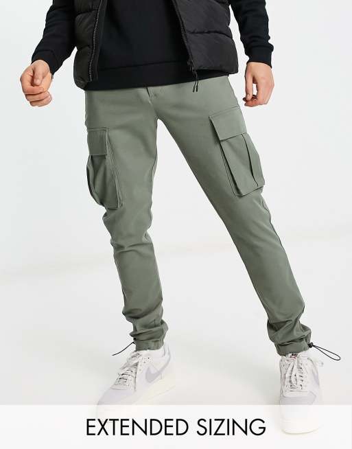 ASOS DESIGN skinny cargo pants in light khaki ASOS