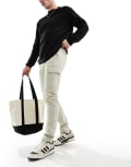 [ASOS DESIGN] ASOS DESIGN skinny cargo pants in stone-Neutral W33 L34 STONE