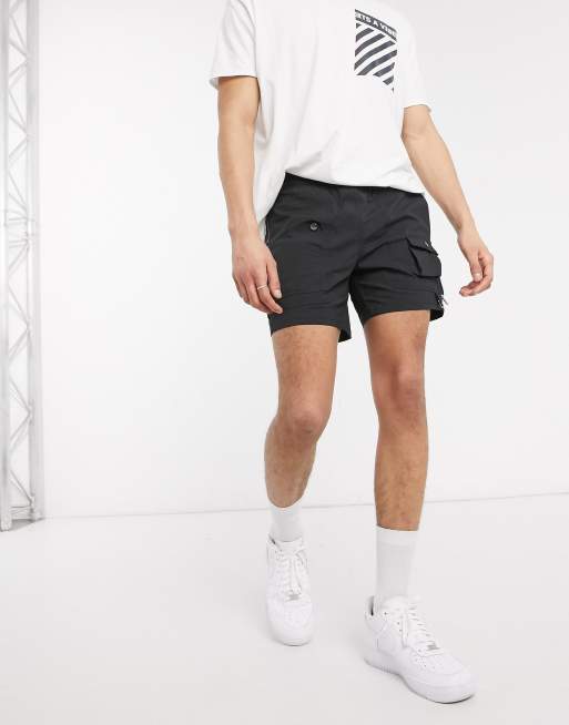 ASOS DESIGN cargo shorts in black