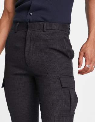 navy skinny cargo pants