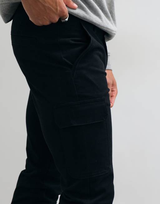 ASOS DESIGN skinny cargo trousers in black, 5 of 5
