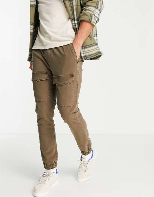 ASOS DESIGN skinny cargo trousers in brown ASOS