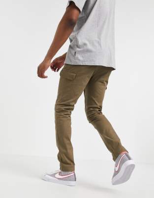 brown skinny cargo pants mens