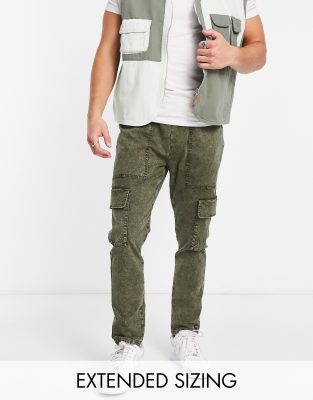 Topman front pocket cargo trousers in stone