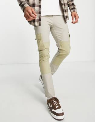 beige cargo skinny jeans