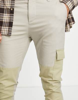 beige cargo skinny jeans