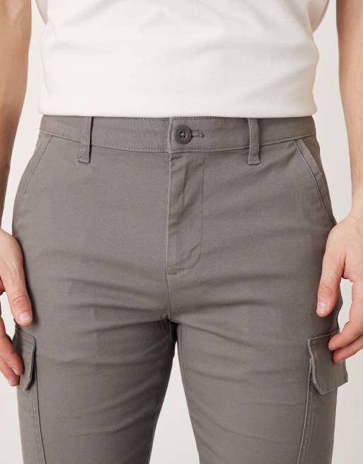 ASOS DESIGN - Skinny cargobroek in antraciet, 4 van 5